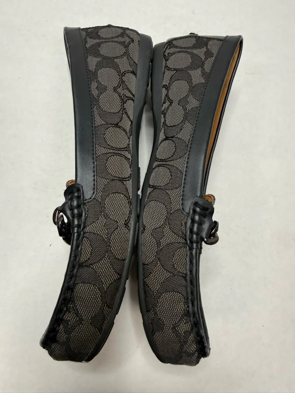 Coach Women's Black Signature Monogram Jacquard Loafers - Picture 9 of 10